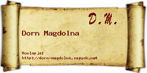 Dorn Magdolna névjegykártya